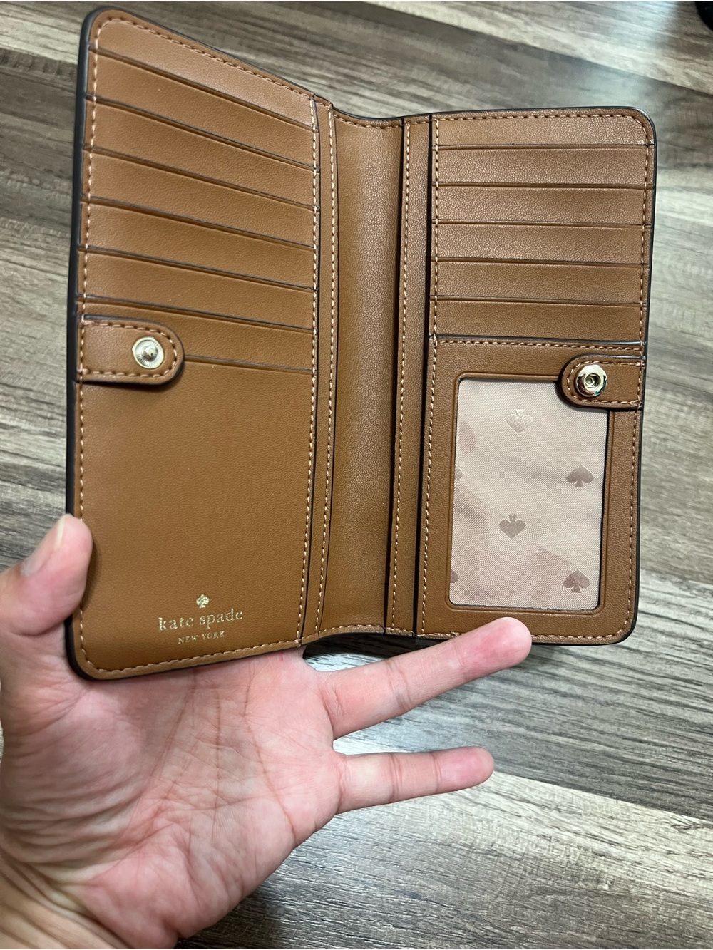 Kate Spade Brown bifold Pebbled leather wallet - Picture 4 of 5